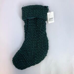 Nordstrom Green Gables Knit Christmas Stocking‎ Holiday Decor Chunky Acrylic